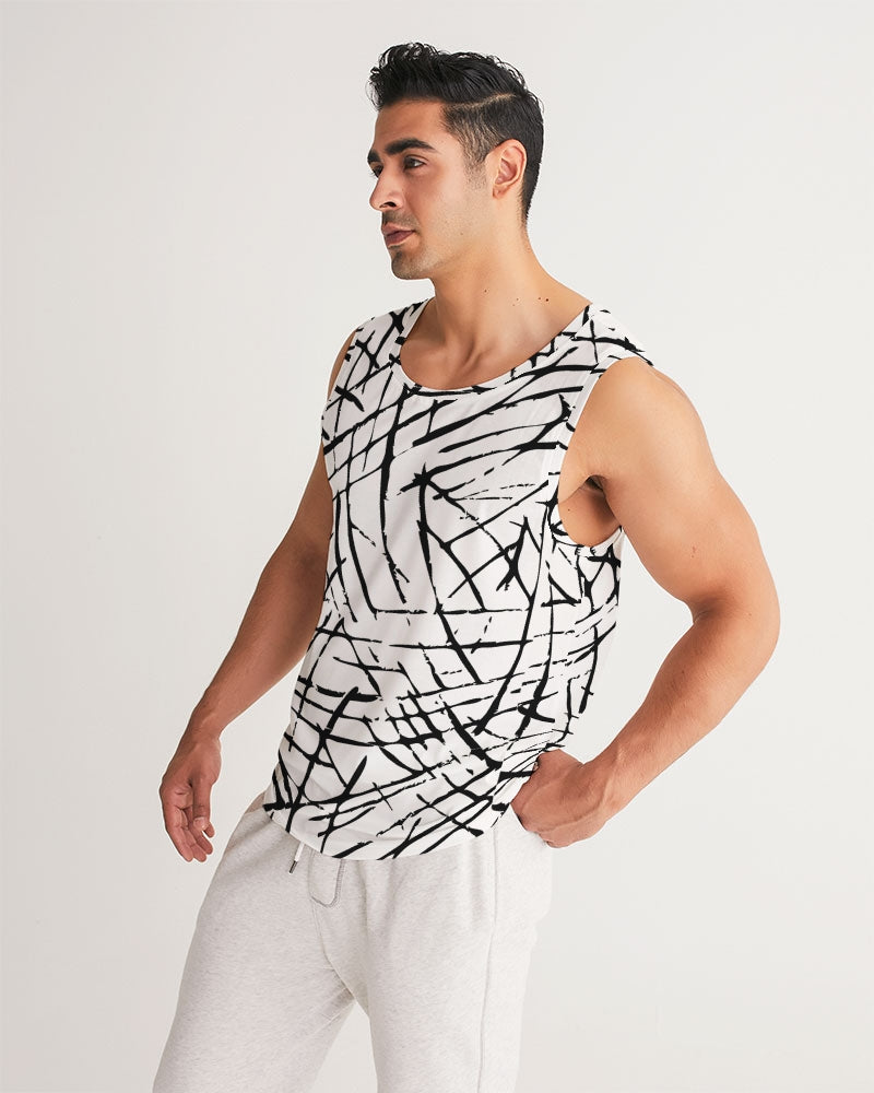 White Men's Tank Shirt-cloth-Digital Rawness