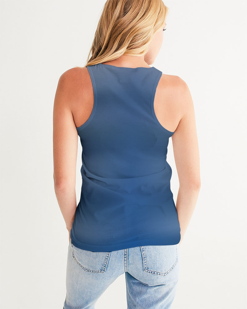 Shaded Blue Women's Tank Top-cloth-Digital Rawness