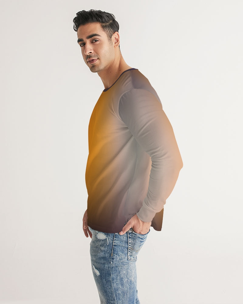 Smokey Orange Men's Long Sleeve Shirt-cloth-Digital Rawness