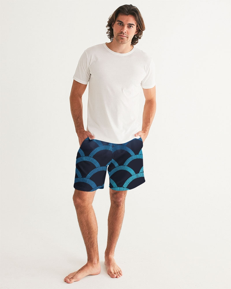 Blue Blues Men's Swim Trunk-cloth-Digital Rawness