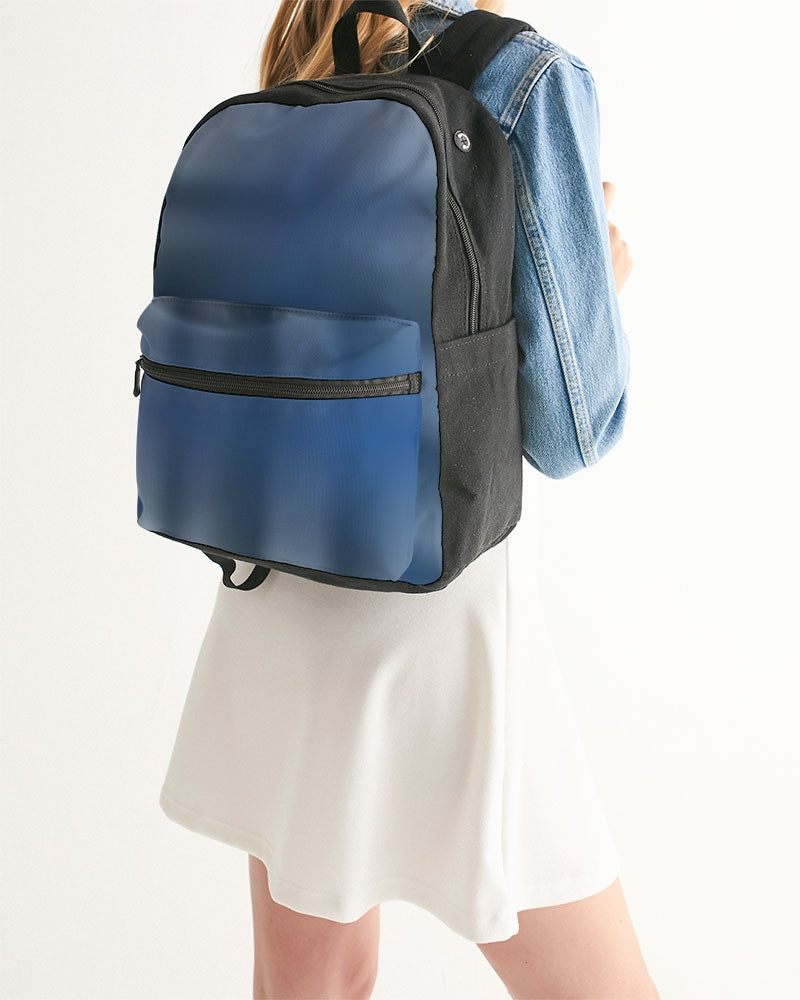 Shaded Blue Small Canvas Backpack-accessories-Digital Rawness