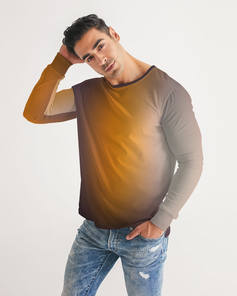 Smokey Orange Men's Long Sleeve Shirt-cloth-Digital Rawness