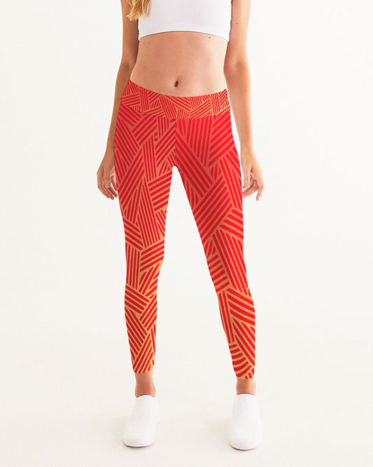 Red Pow Women's Yoga Leggings-cloth-Digital Rawness