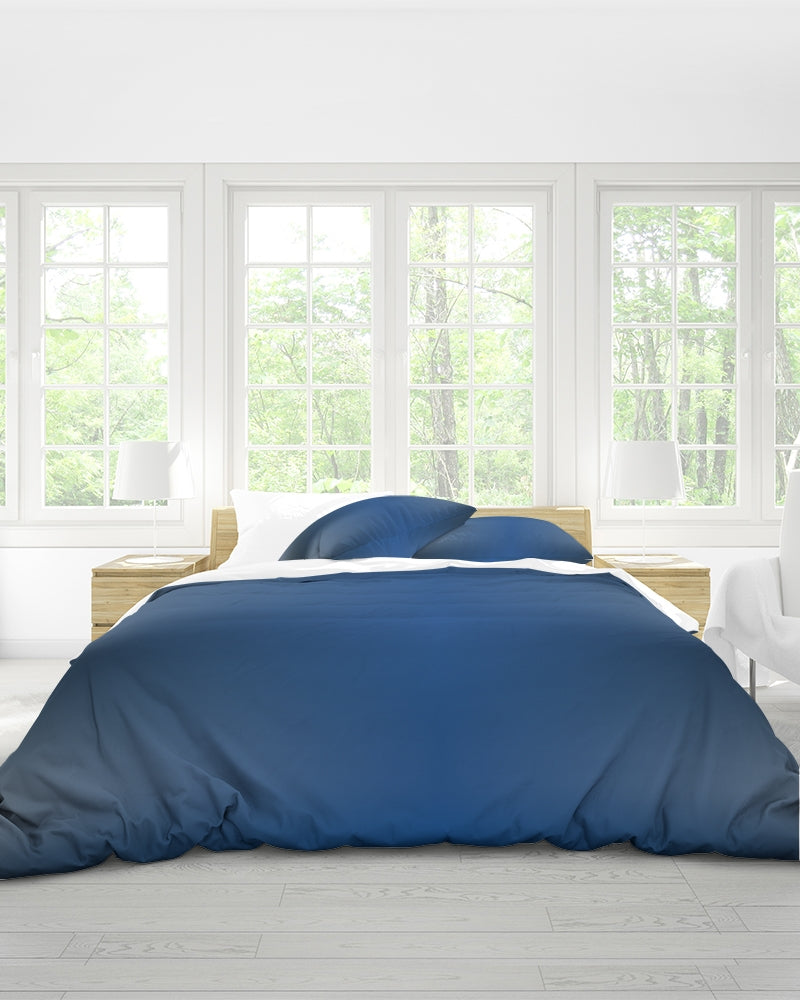 Shaded Blue Queen Duvet Cover Set-home goods-Digital Rawness