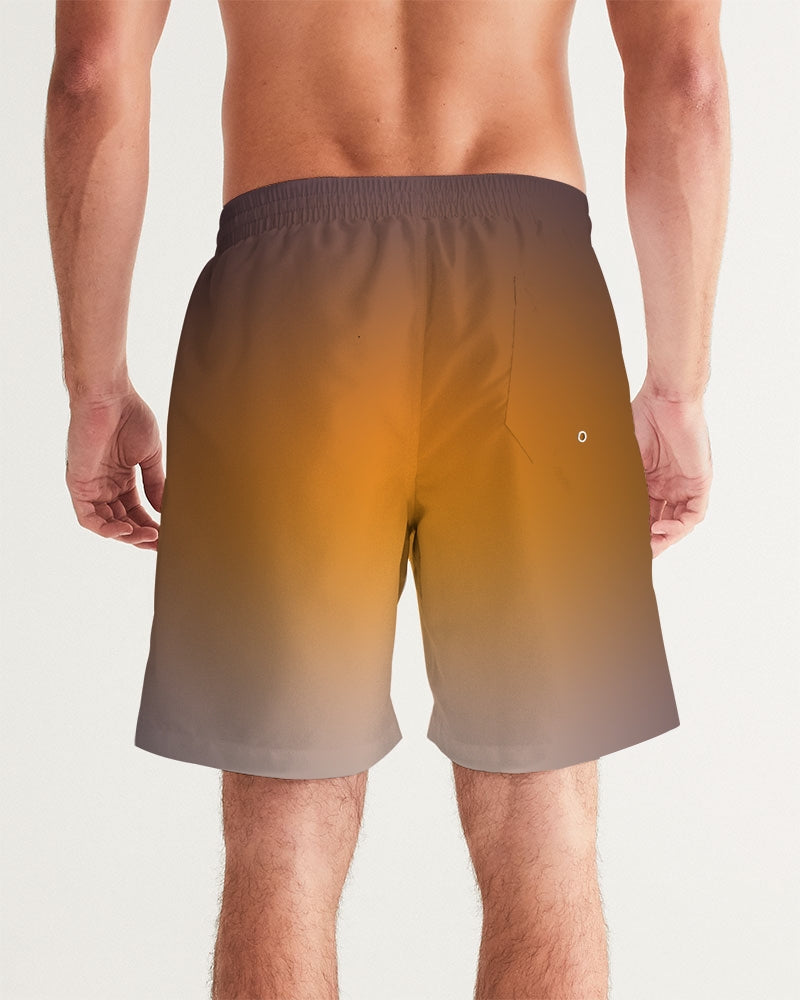 Smokey Orange Men's Swim Trunk-cloth-Digital Rawness
