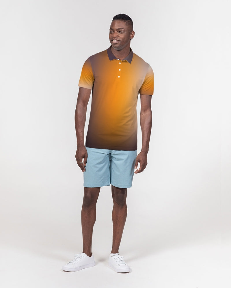 Smokey Orange Men's Slim Fit Polo-cloth-Digital Rawness