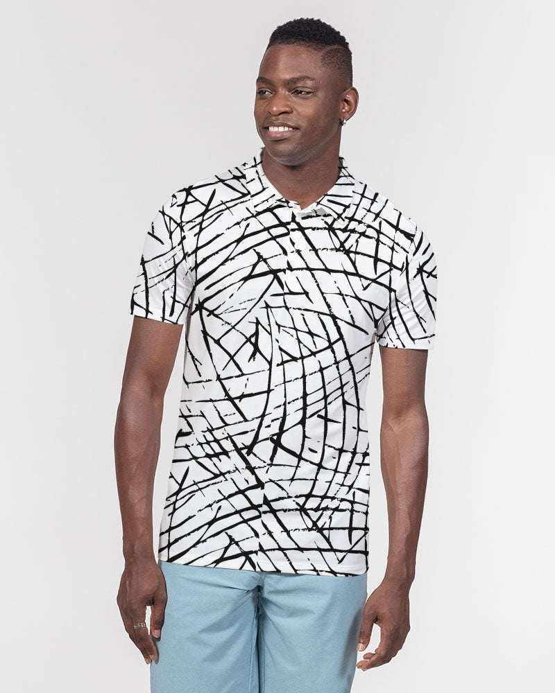 Lines and Pops Men's Slim Fit Polo-cloth-Digital Rawness