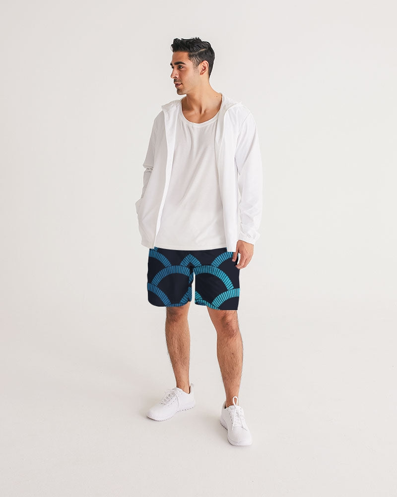 Blue Blues Men's Jogger Shorts-cloth-Digital Rawness