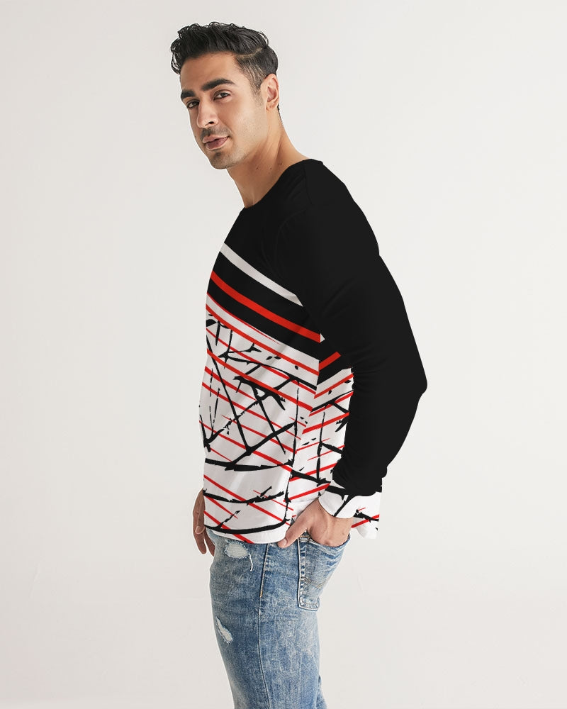 Striped Out Men's Long Sleeve Shirt-cloth-Digital Rawness