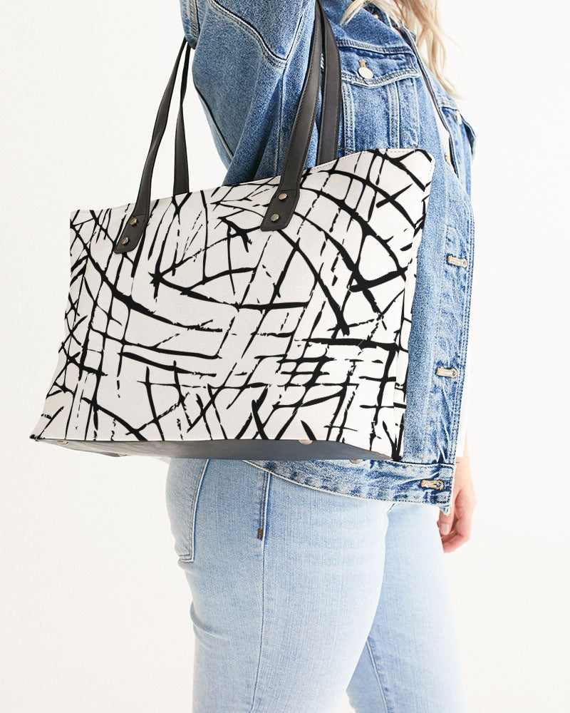 Black Tote Bag-Digital Rawness