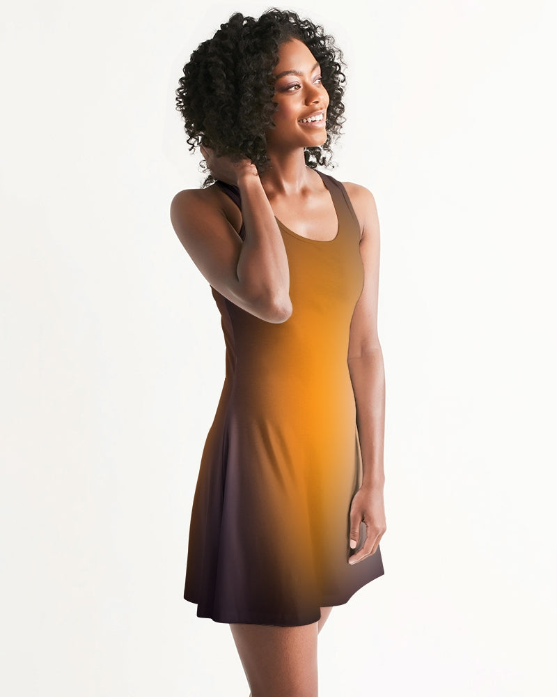 Smokey Orange Women's Racerback Dress-cloth-Digital Rawness