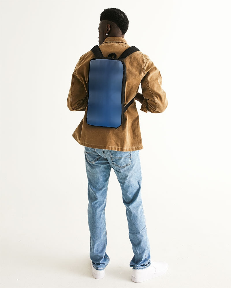 Shaded Blue Slim Tech Backpack-Digital Rawness