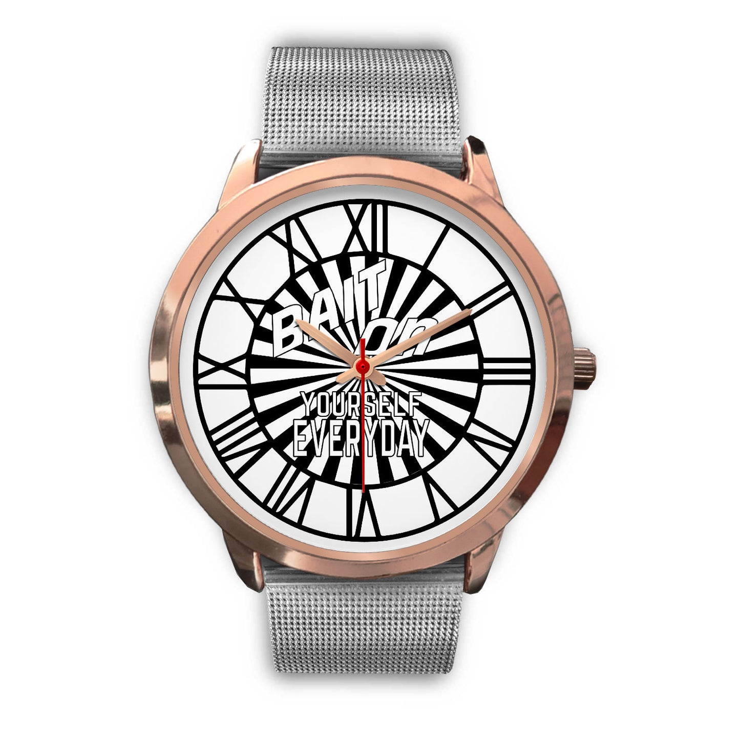 Bait on Yourself Everyday Graphic Rose Gold Japanese Movement Watch-Rose Gold Watch-Digital Rawness