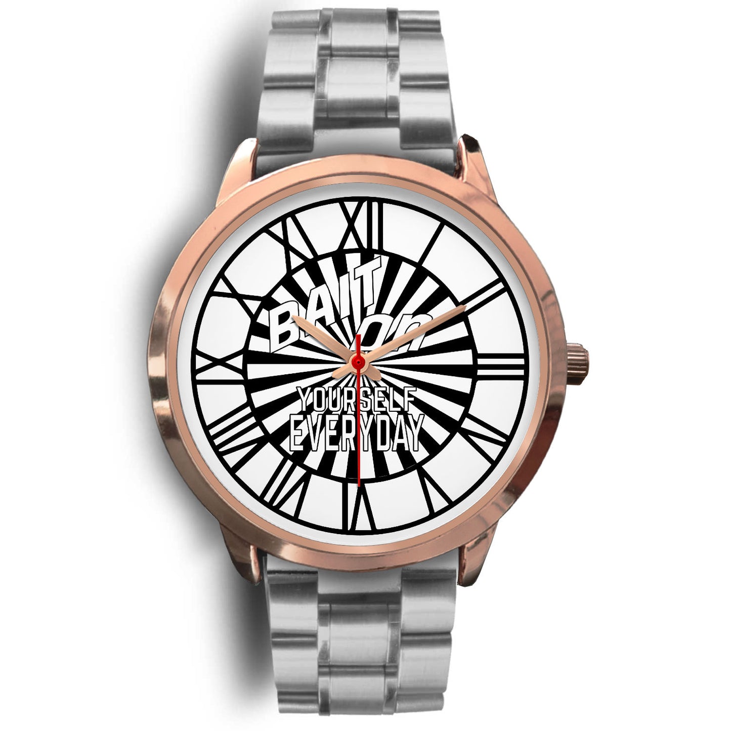 Bait on Yourself Everyday Graphic Rose Gold Japanese Movement Watch-Rose Gold Watch-Digital Rawness