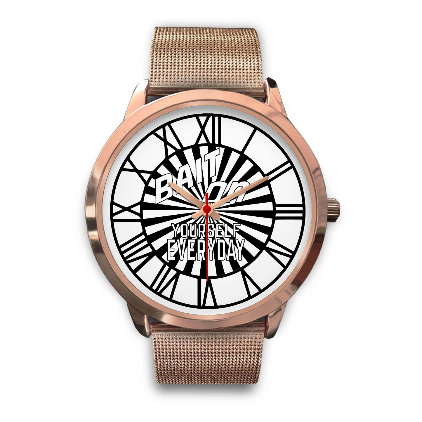 Bait on Yourself Everyday Graphic Rose Gold Japanese Movement Watch-Rose Gold Watch-Digital Rawness