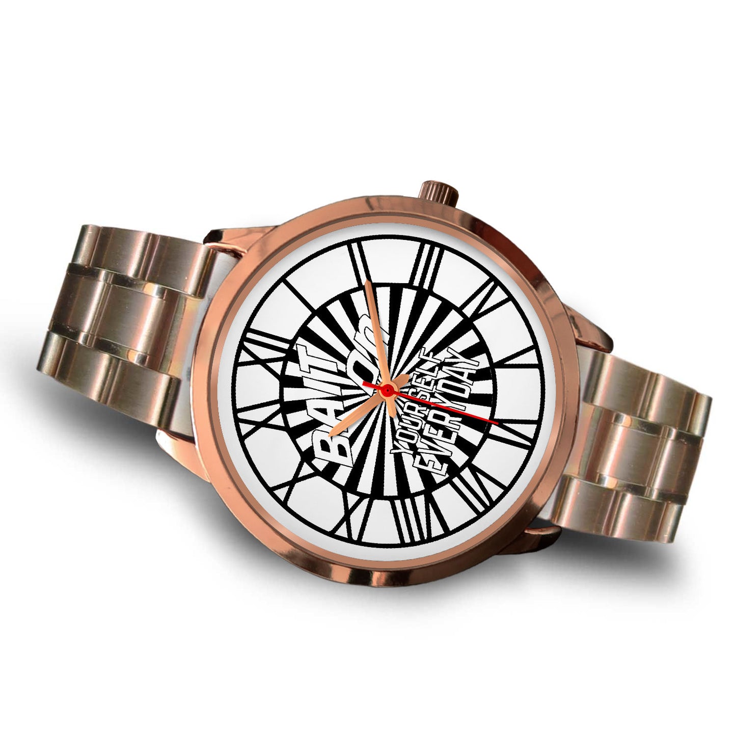 Bait on Yourself Everyday Graphic Rose Gold Japanese Movement Watch-Rose Gold Watch-Digital Rawness