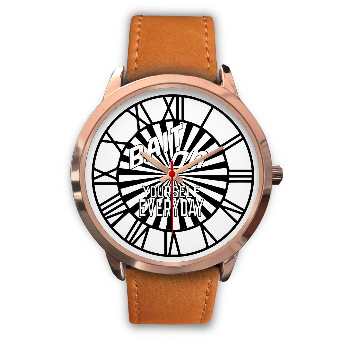 Bait on Yourself Everyday Graphic Rose Gold Japanese Movement Watch-Rose Gold Watch-Digital Rawness