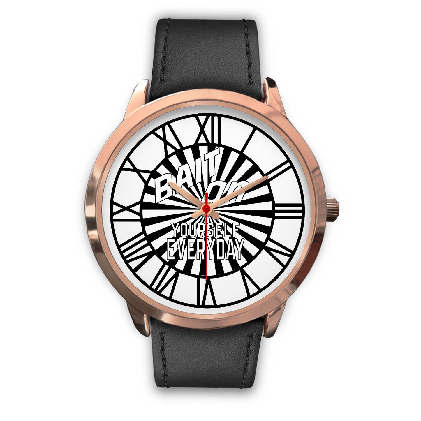 Bait on Yourself Everyday Graphic Rose Gold Japanese Movement Watch-Rose Gold Watch-Digital Rawness