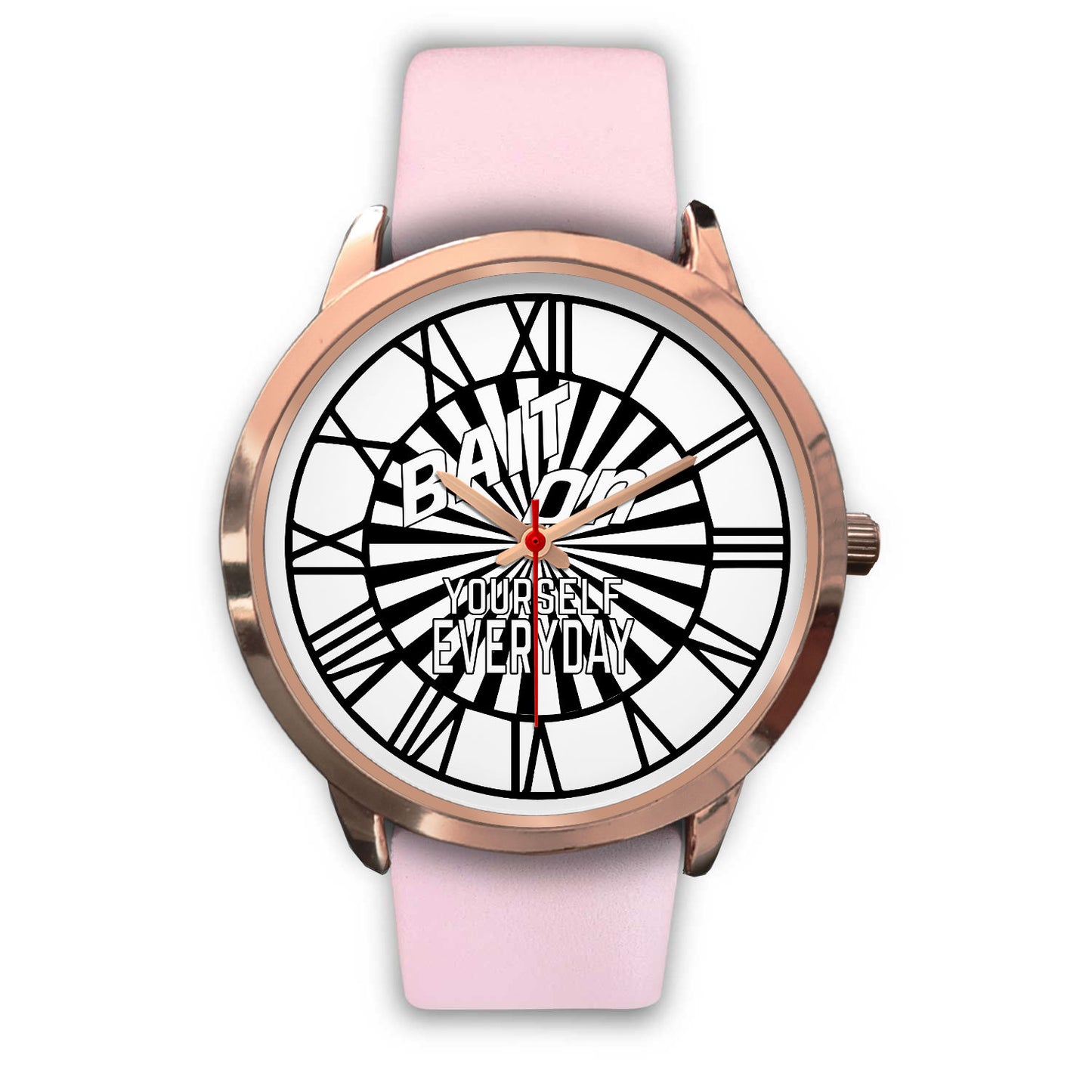 Bait on Yourself Everyday Graphic Rose Gold Japanese Movement Watch-Rose Gold Watch-Digital Rawness