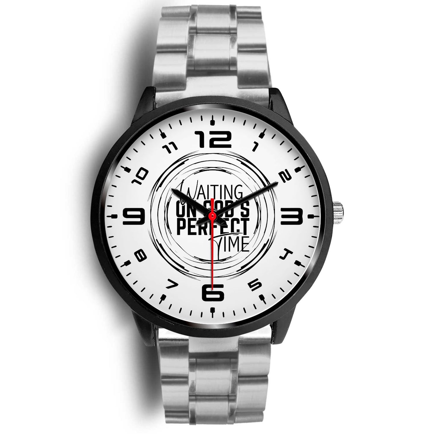 Waiting on God's Perfect Time Black Watch Band Options-Black Watch-Digital Rawness