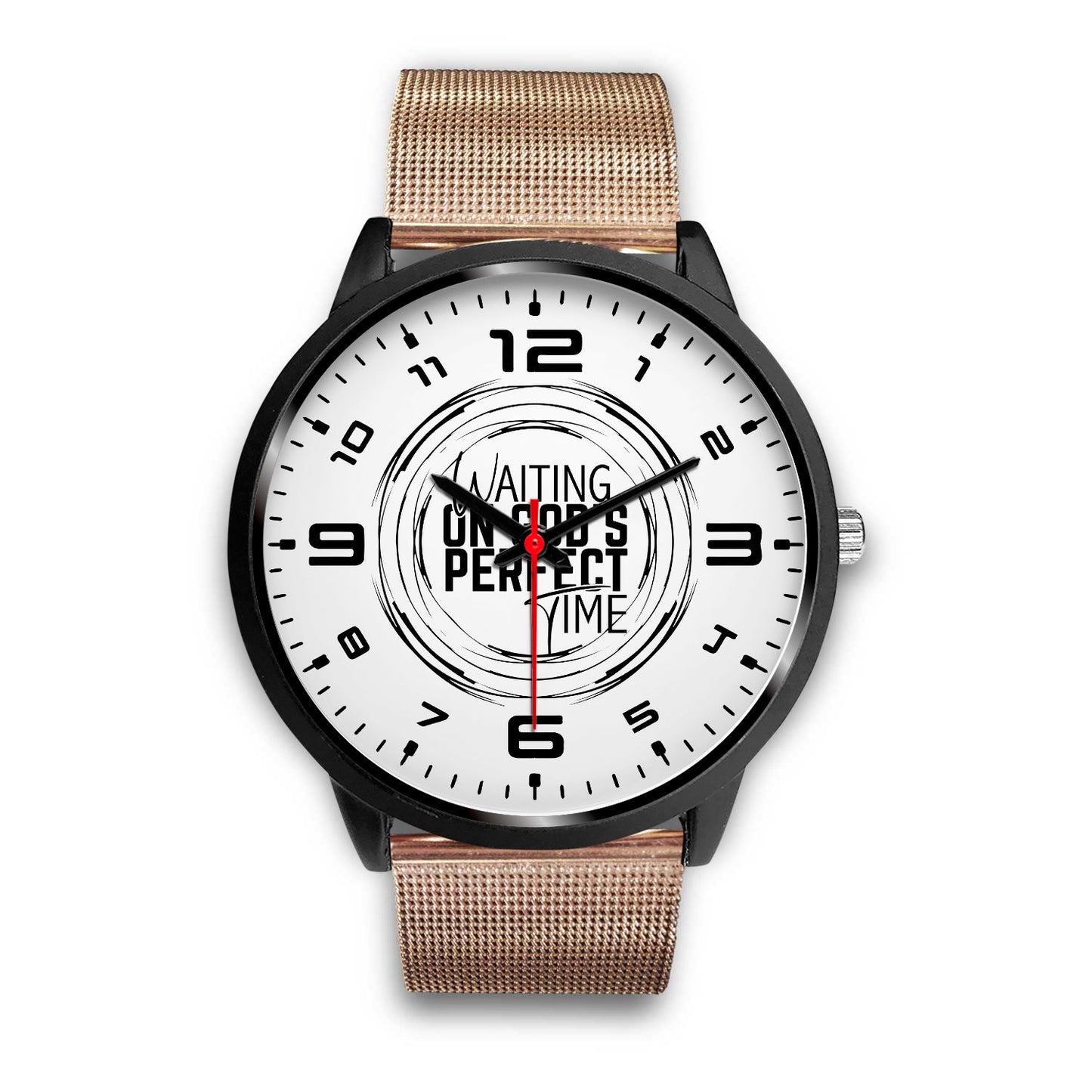 Waiting on God's Perfect Time Black Watch Band Options-Black Watch-Digital Rawness