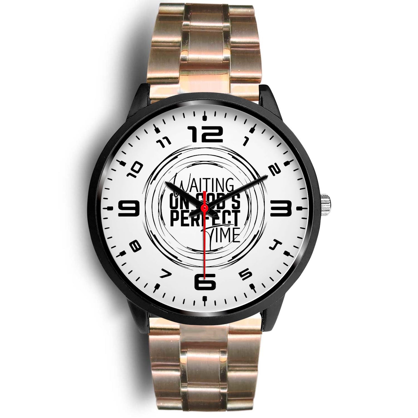 Waiting on God's Perfect Time Black Watch Band Options-Black Watch-Digital Rawness
