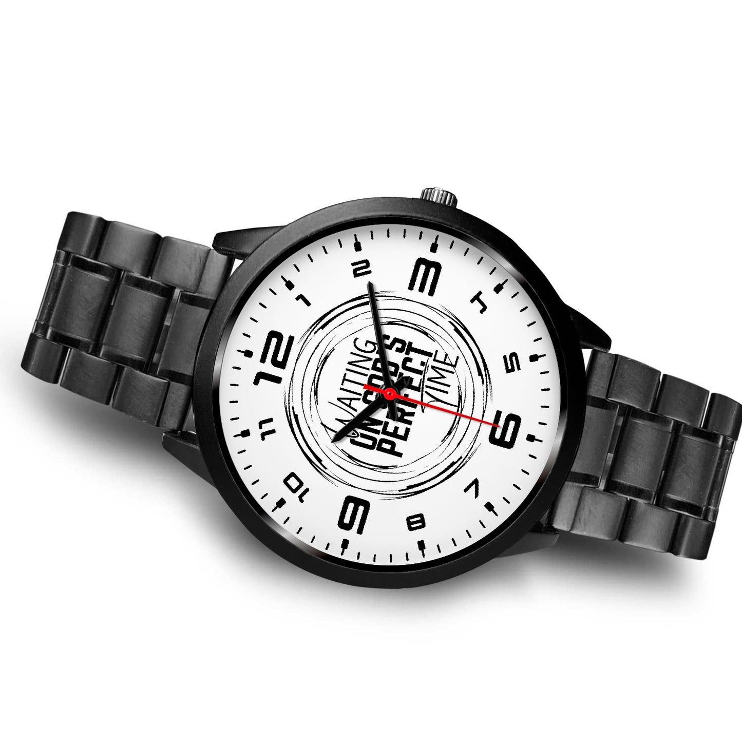Waiting on God's Perfect Time Black Watch Band Options-Black Watch-Digital Rawness
