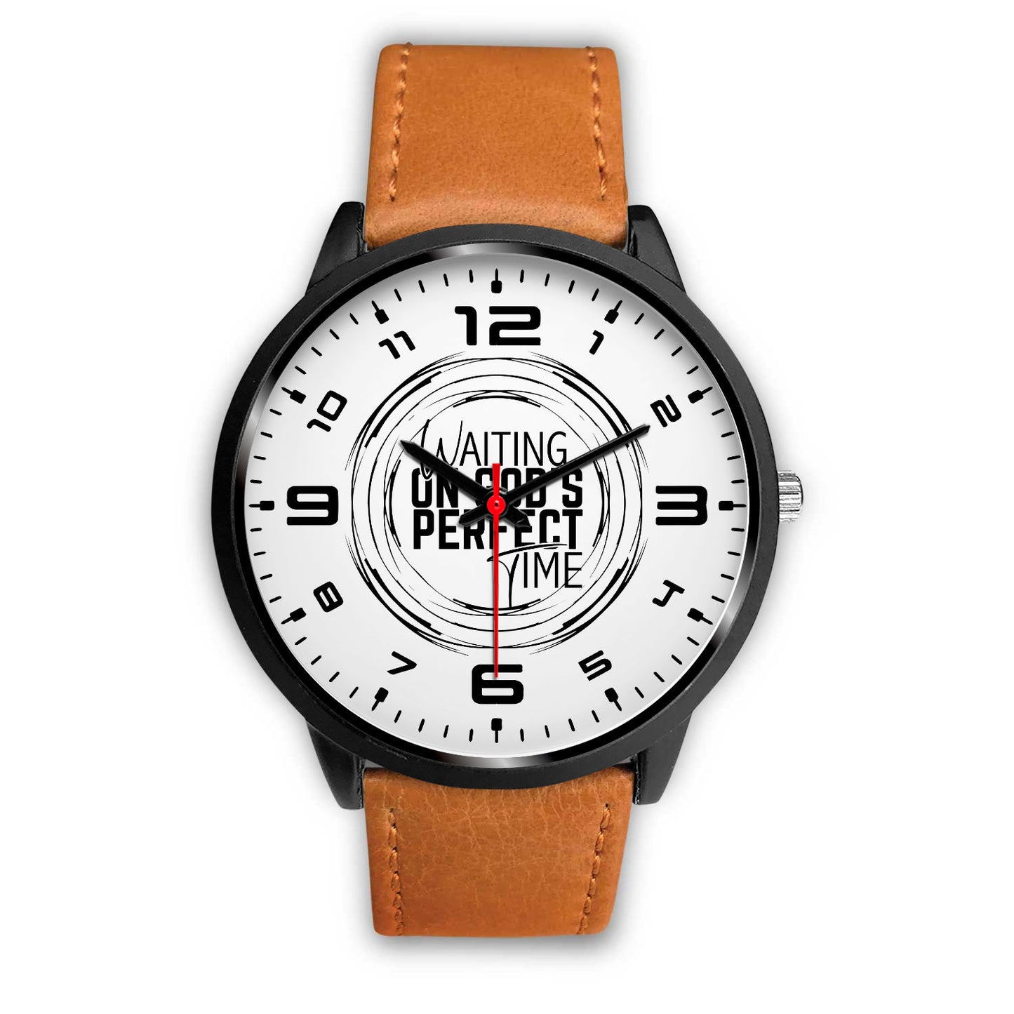 Waiting on God's Perfect Time Black Watch Band Options-Black Watch-Digital Rawness