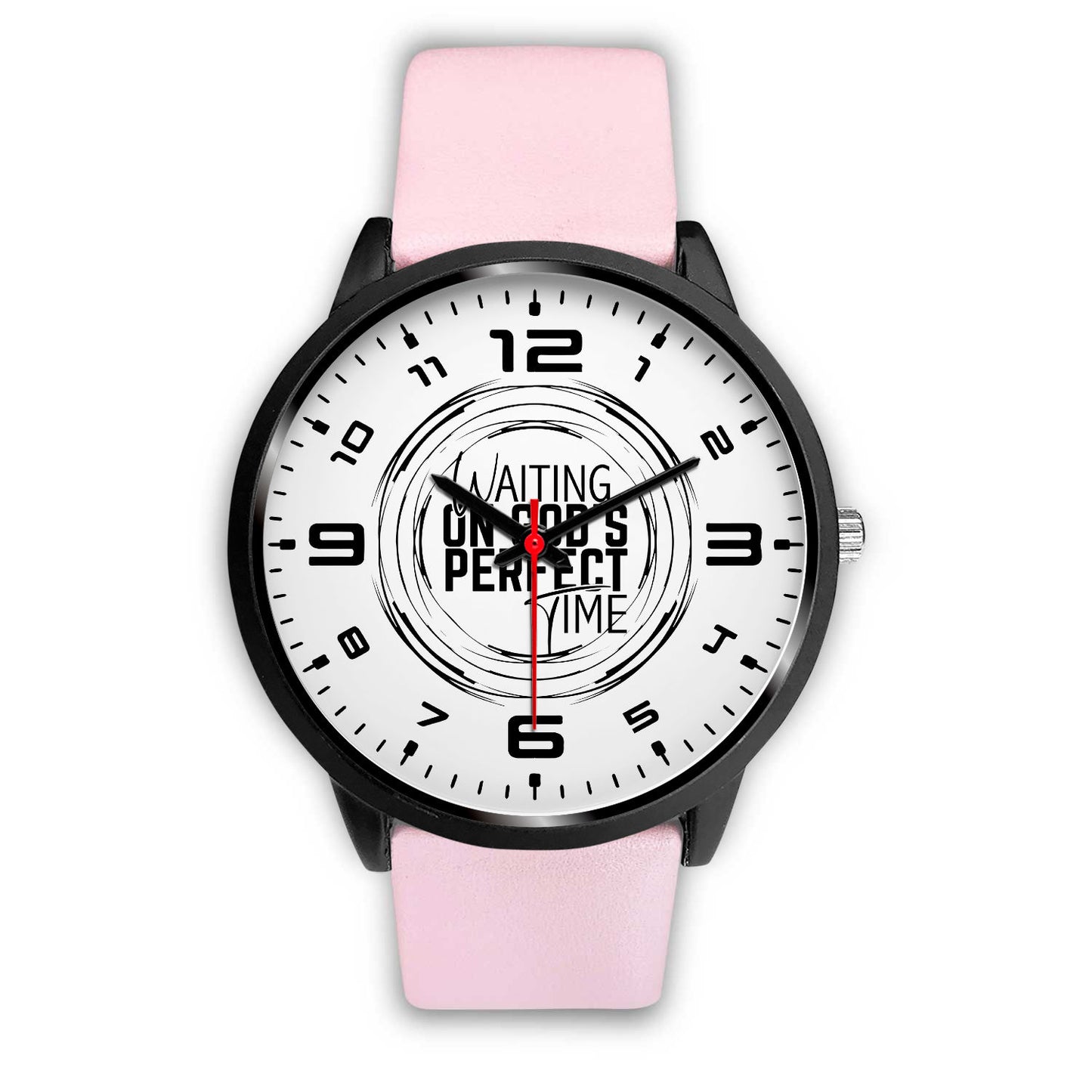 Waiting on God's Perfect Time Black Watch Band Options-Black Watch-Digital Rawness