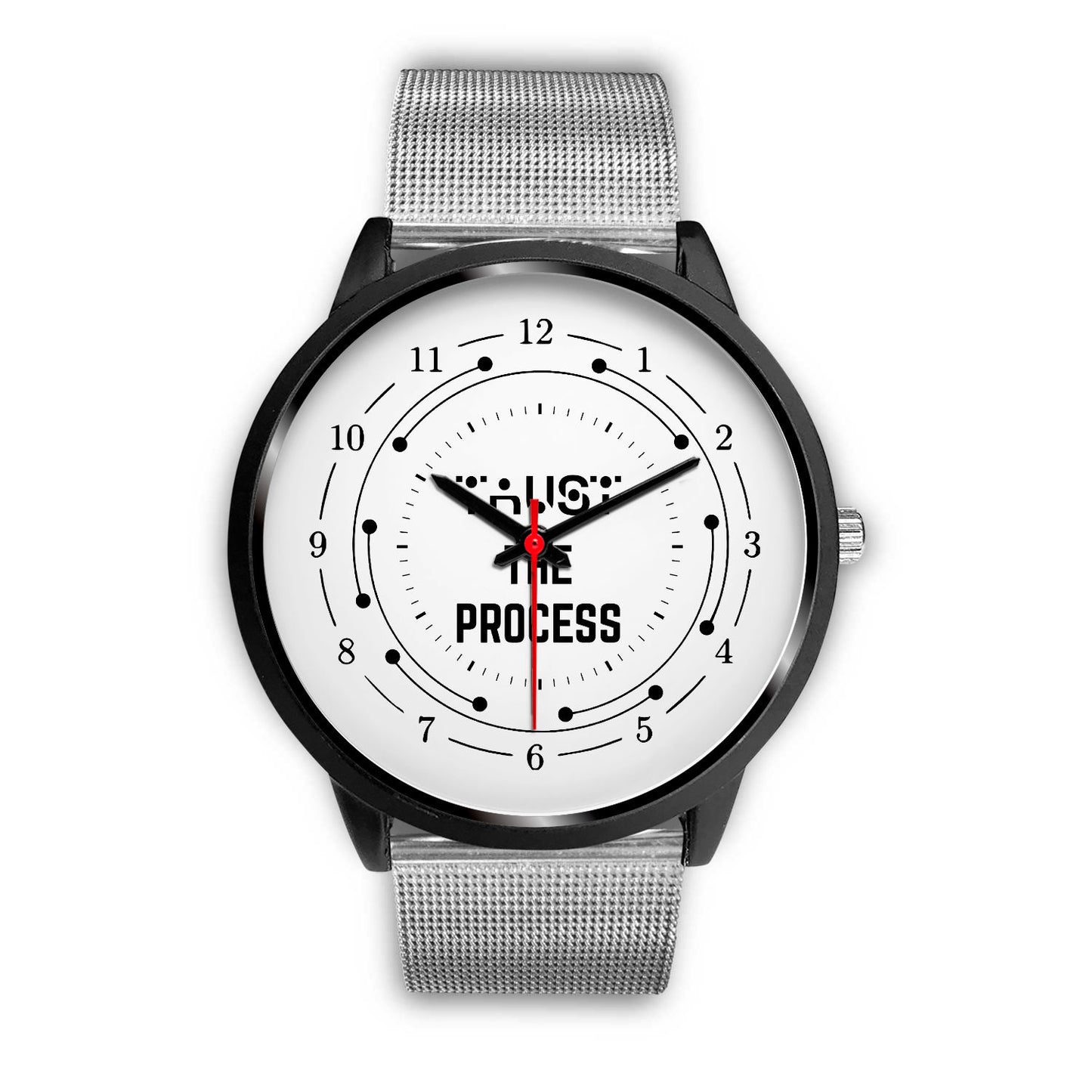 Trust The Process Black Watch Band Options-Black Watch-Digital Rawness