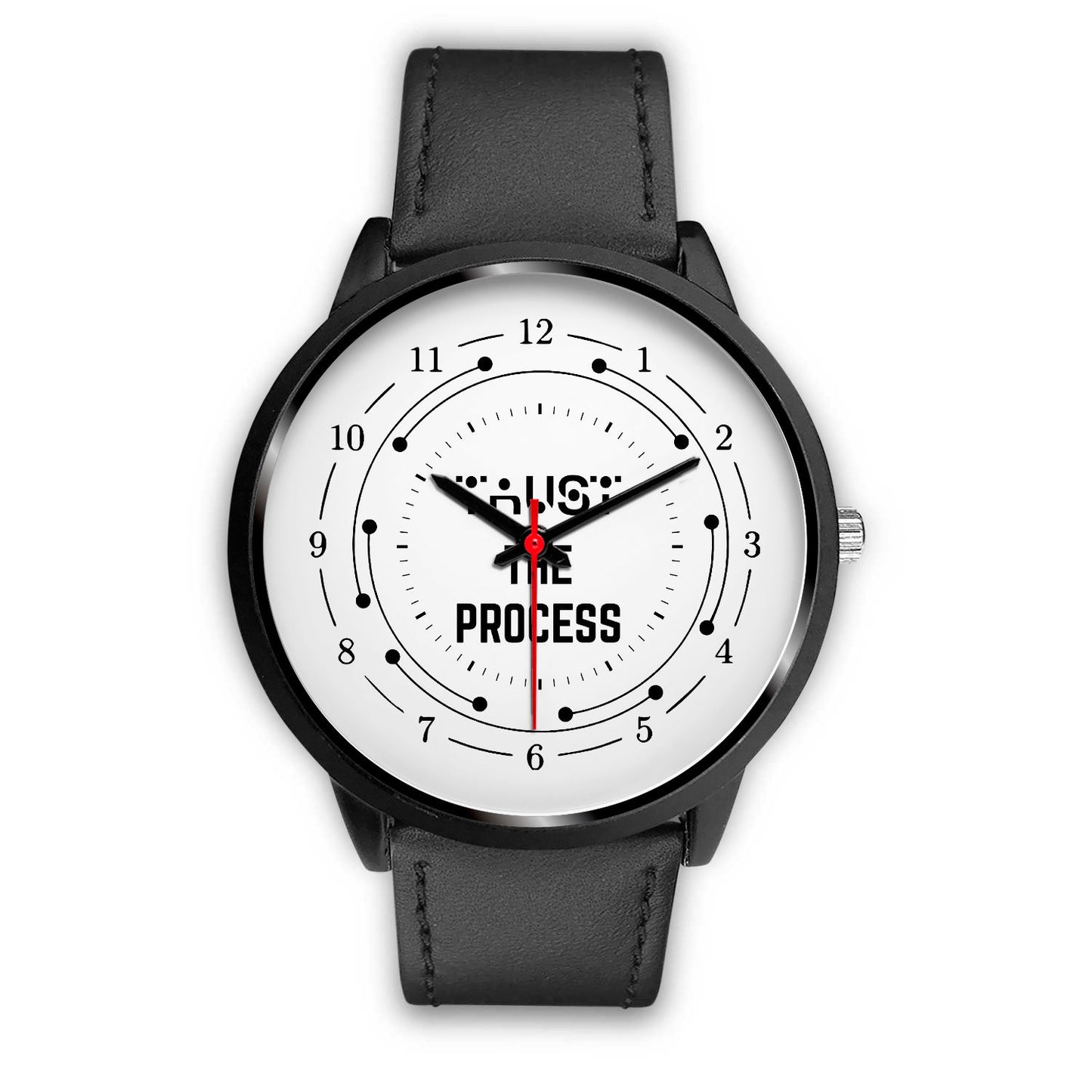 Trust The Process Black Watch Band Options-Black Watch-Digital Rawness