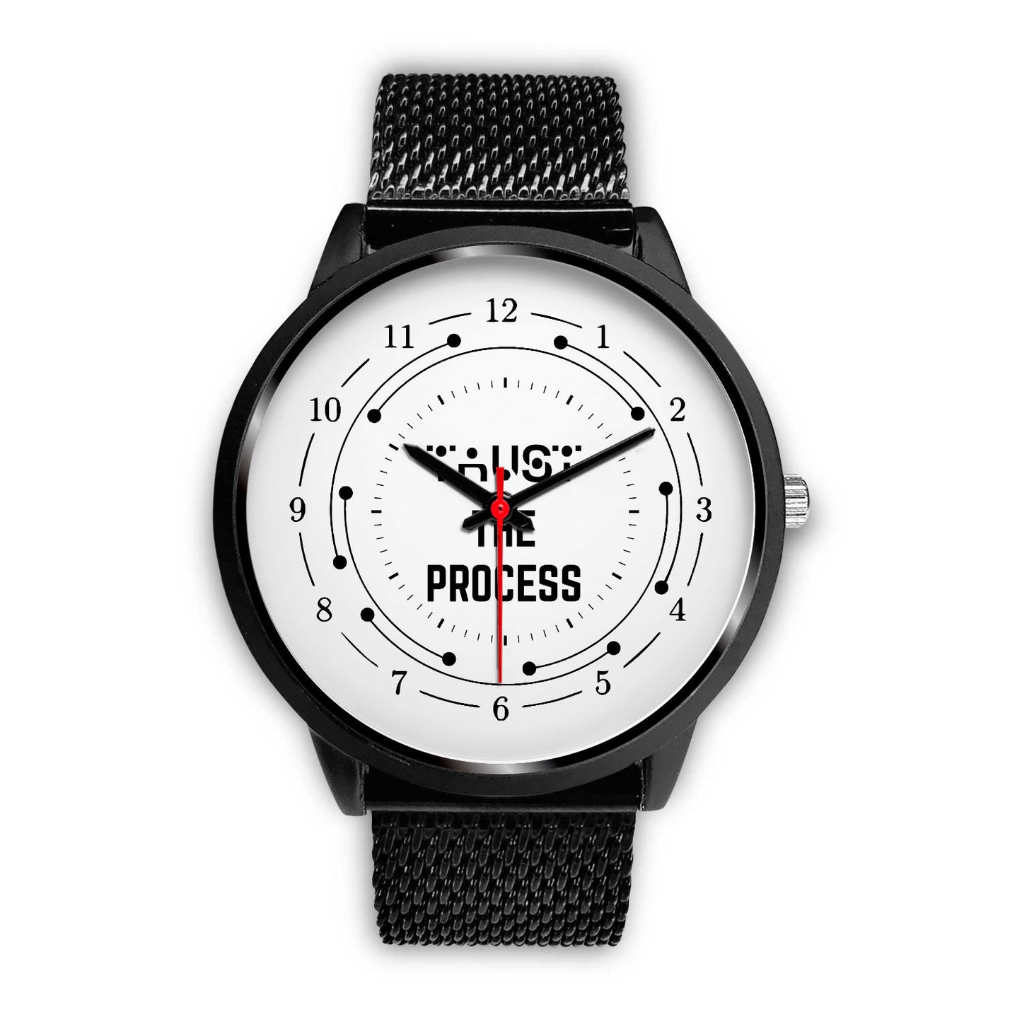 Trust The Process Black Watch Band Options-Black Watch-Digital Rawness