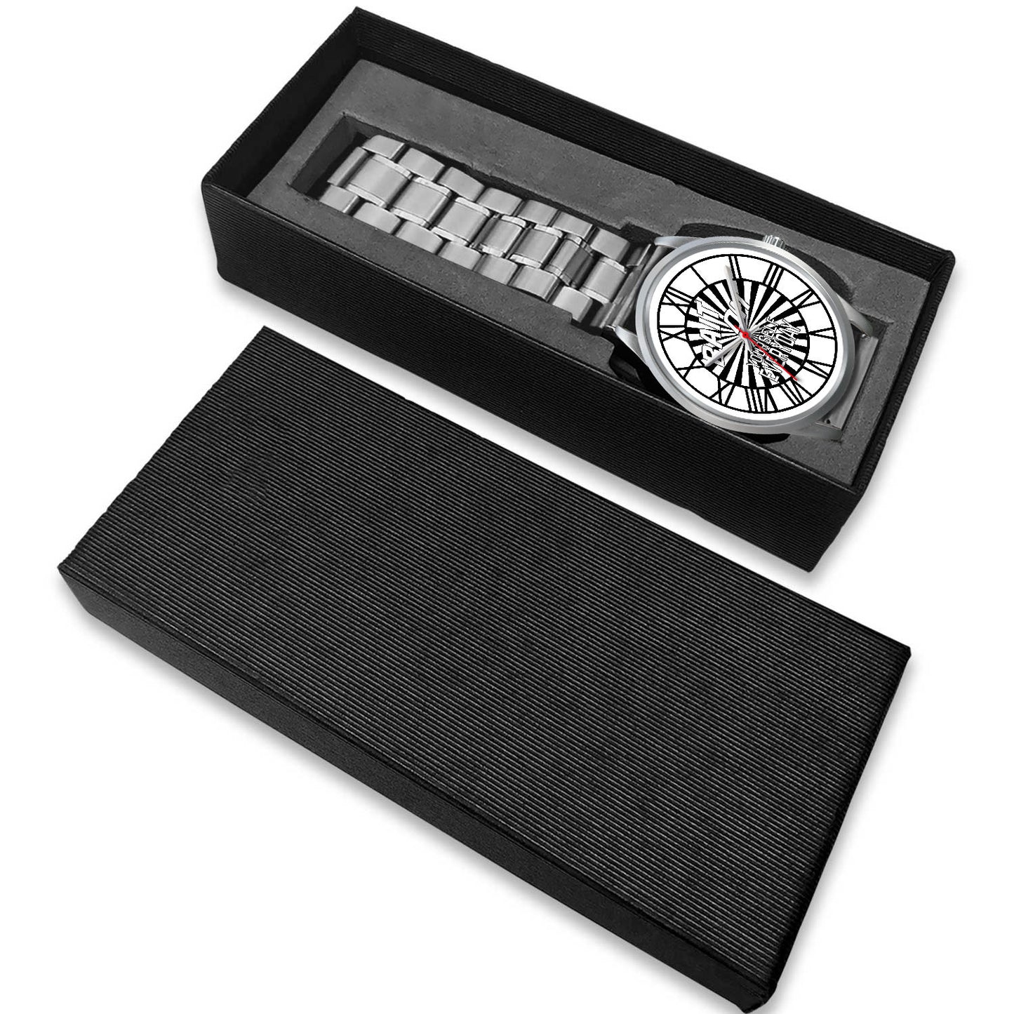 Bait on Yourself Everyday Graphic Unisex Silver Watch with Band Color Options-Silver Watch-Digital Rawness