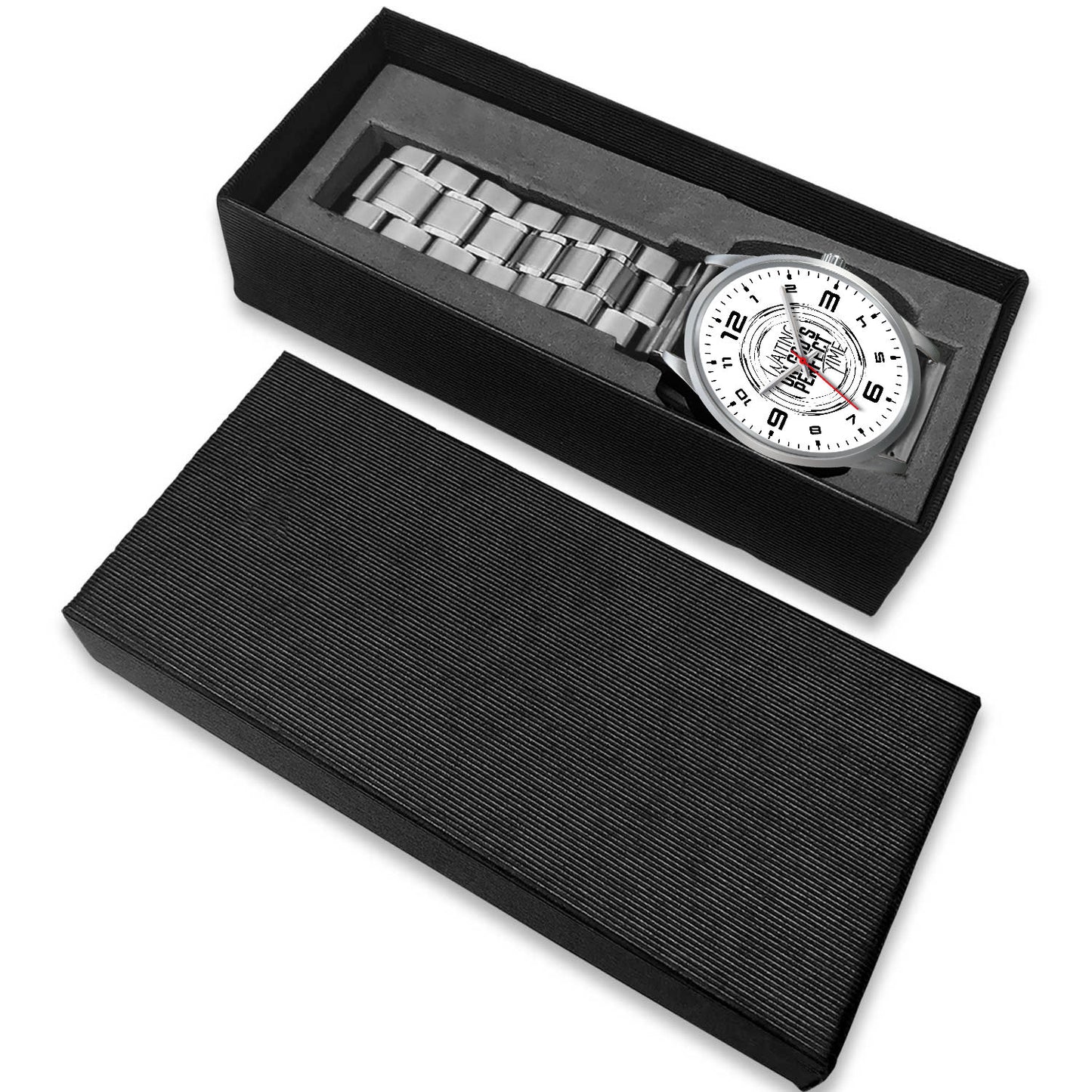 Waiting on God's Perfect Time Silver Watch Band Options-Silver Watch-Digital Rawness