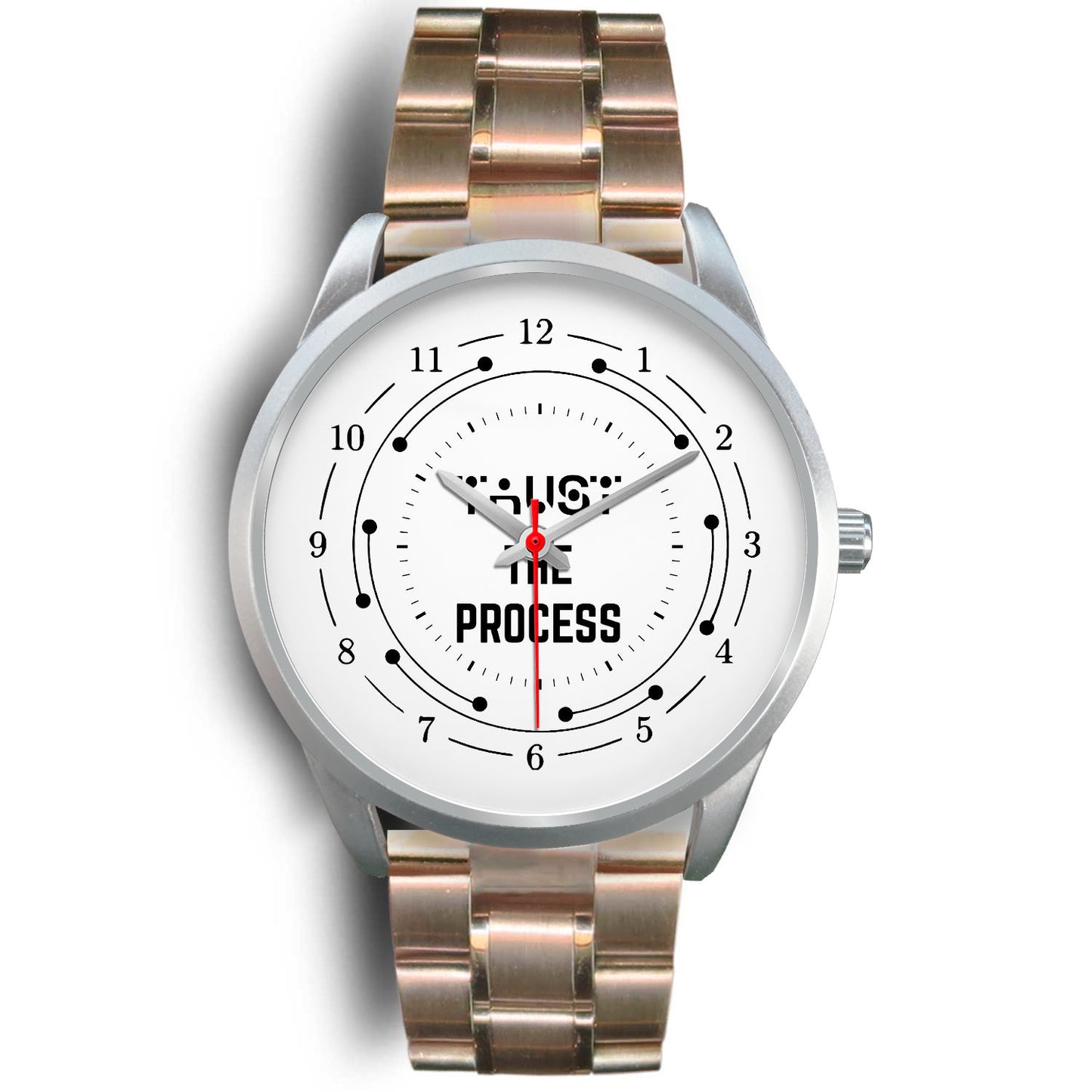 Trust The Process Black Watch Band Options-Silver Watch-Digital Rawness