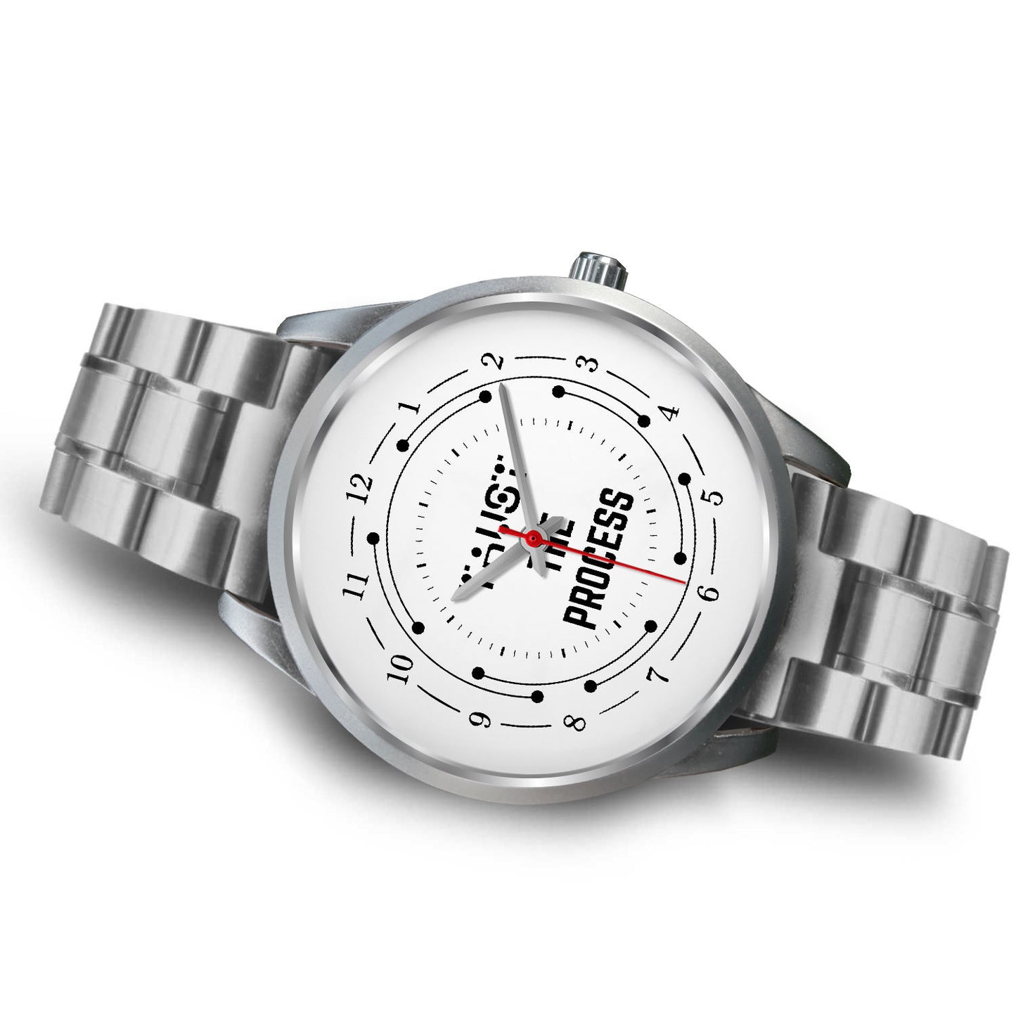 Trust The Process Black Watch Band Options-Silver Watch-Digital Rawness