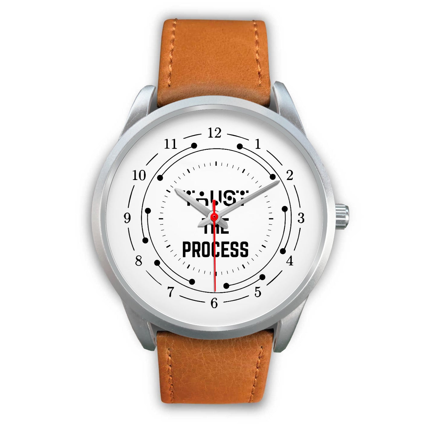 Trust The Process Black Watch Band Options-Silver Watch-Digital Rawness
