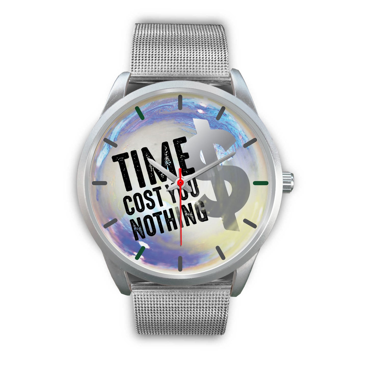 Time Cost You Nothing Sliver Watch Bands Options-Silver Watch-Digital Rawness
