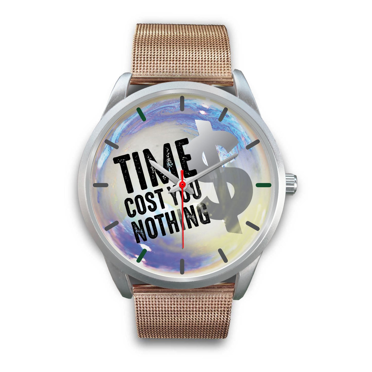 Time Cost You Nothing Sliver Watch Bands Options-Silver Watch-Digital Rawness