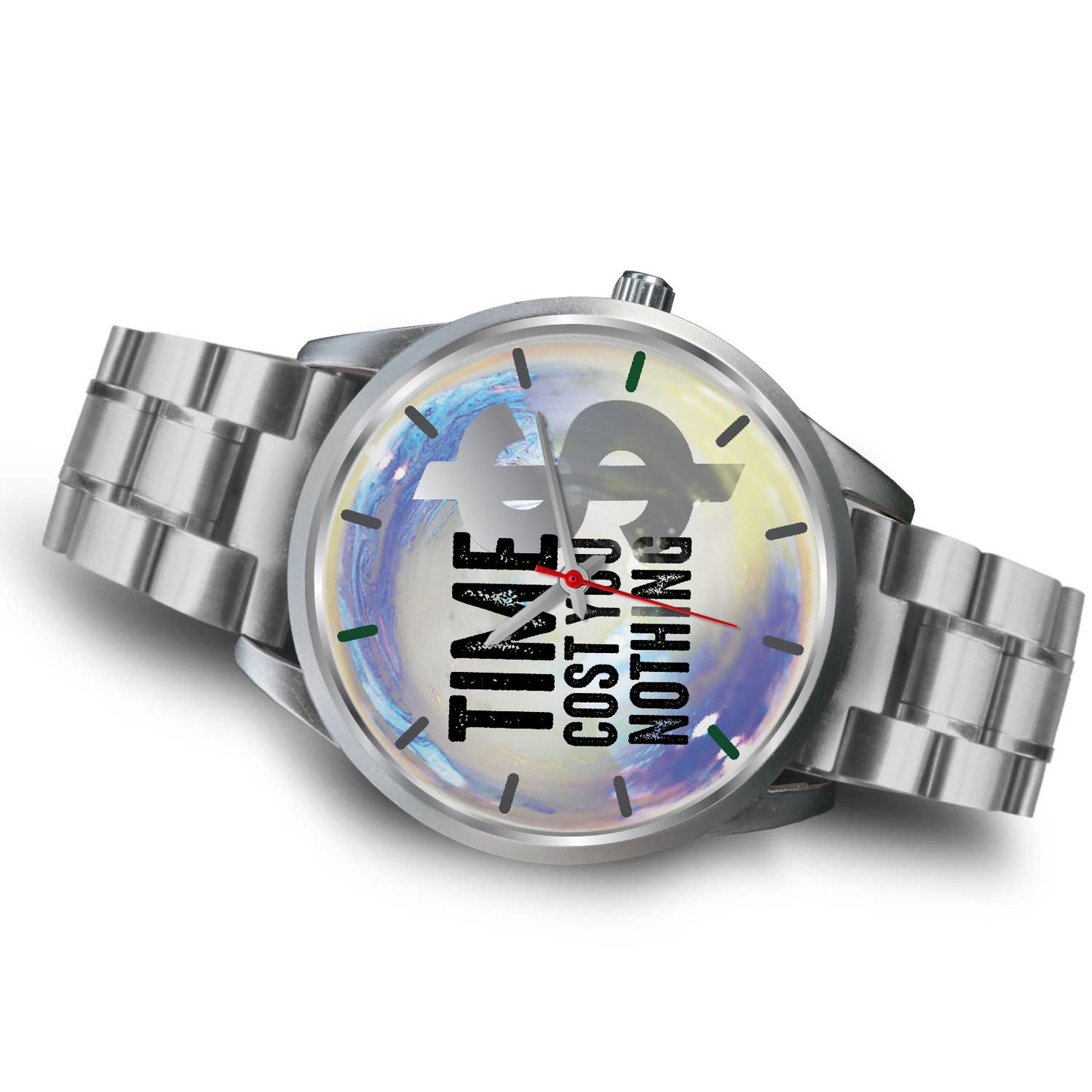 Time Cost You Nothing Sliver Watch Bands Options-Silver Watch-Digital Rawness