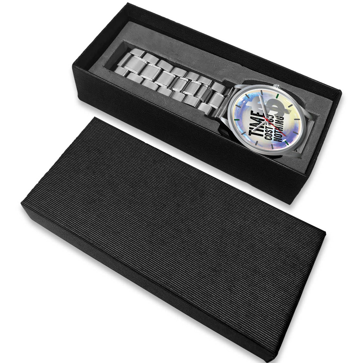Time Cost You Nothing Sliver Watch Bands Options-Silver Watch-Digital Rawness