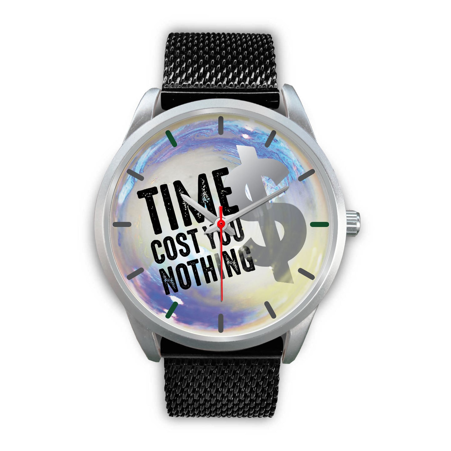 Time Cost You Nothing Sliver Watch Bands Options-Silver Watch-Digital Rawness