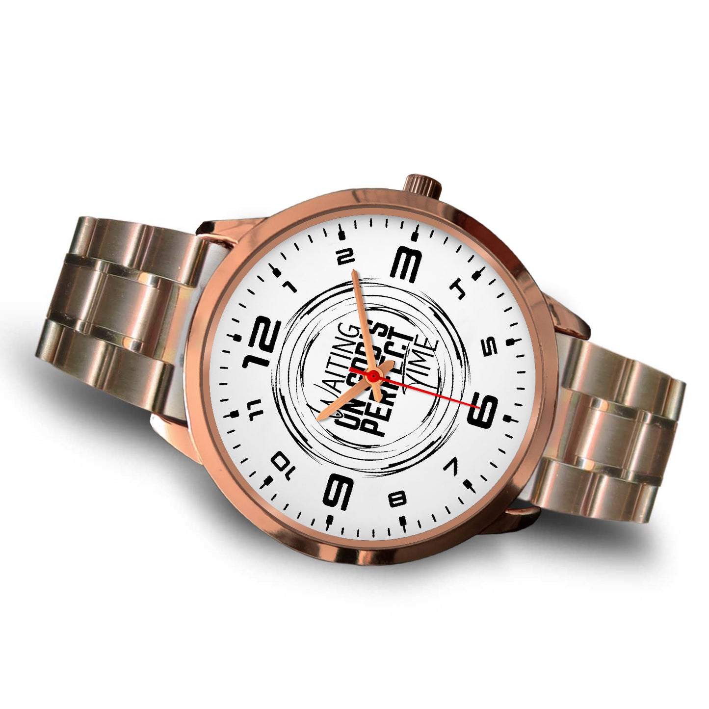 Waiting on God's Perfect Time Rose Gold Watch Band Options-Rose Gold Watch-Digital Rawness