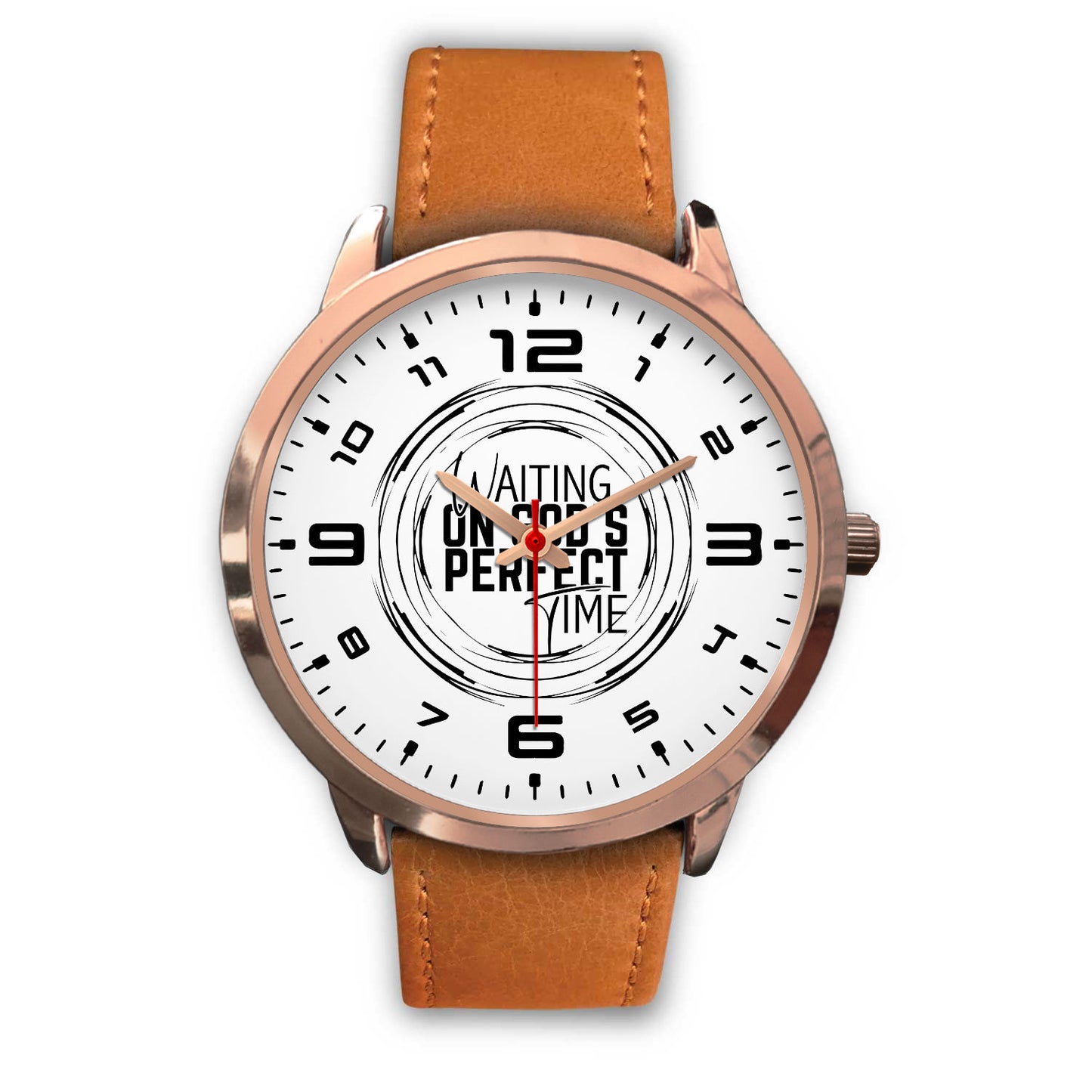 Waiting on God's Perfect Time Rose Gold Watch Band Options-Rose Gold Watch-Digital Rawness