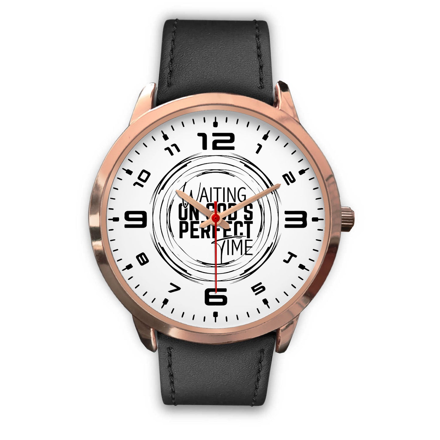 Waiting on God's Perfect Time Rose Gold Watch Band Options-Rose Gold Watch-Digital Rawness