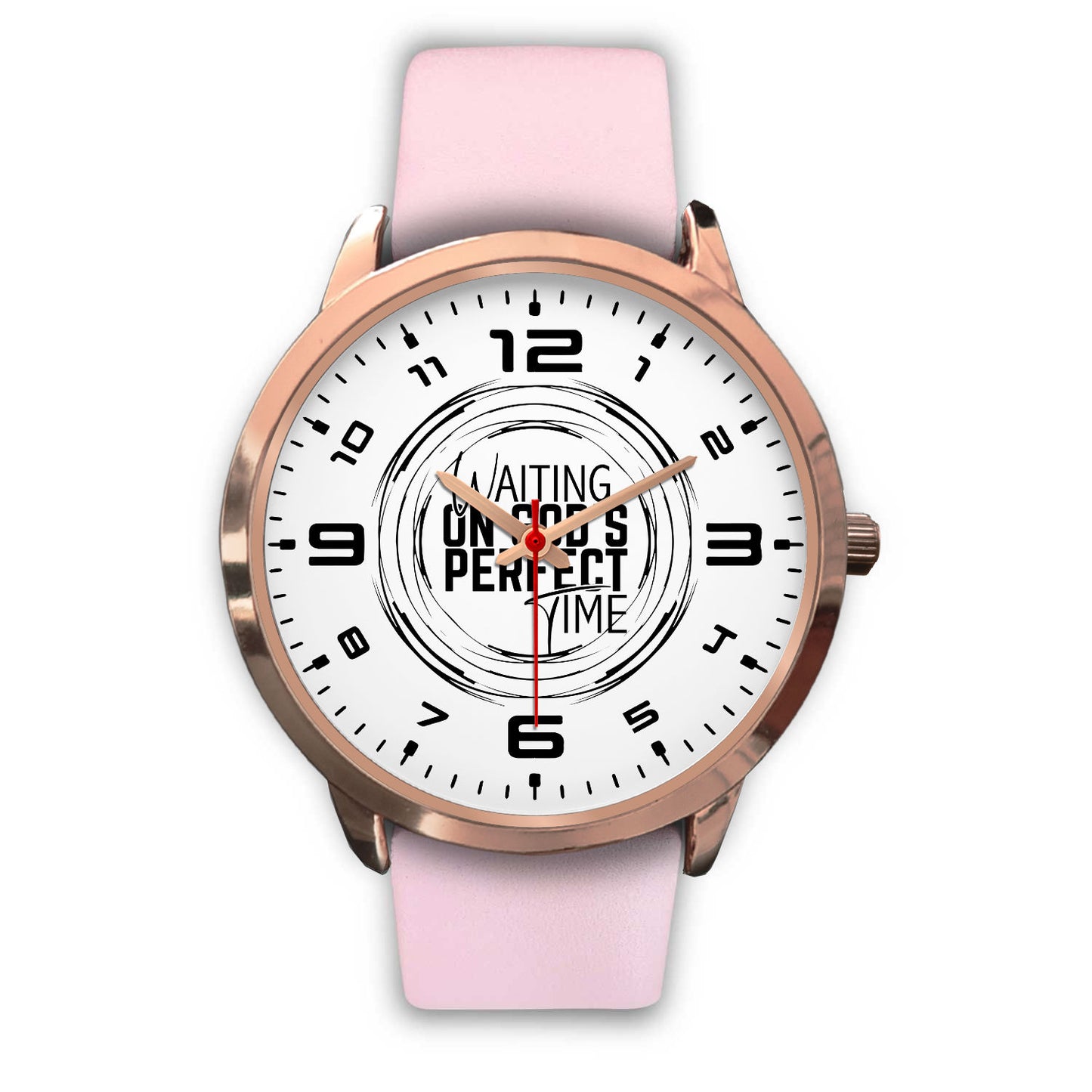 Waiting on God's Perfect Time Rose Gold Watch Band Options-Rose Gold Watch-Digital Rawness