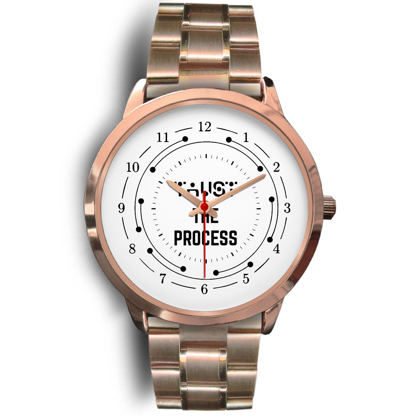 Trust The Process Rose Gold Watch Band Options-Rose Gold Watch-Digital Rawness