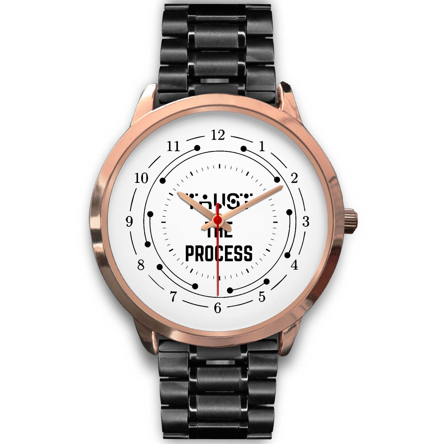 Trust The Process Rose Gold Watch Band Options-Rose Gold Watch-Digital Rawness