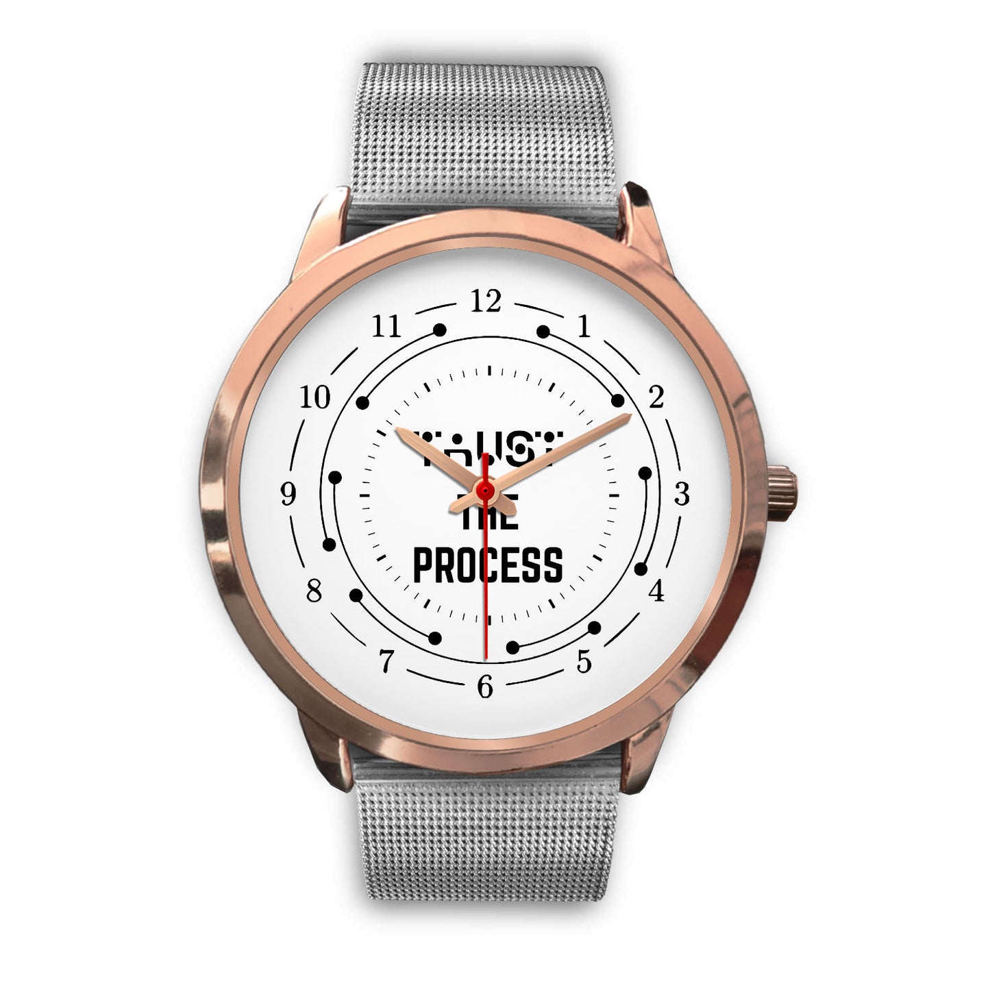 Trust The Process Rose Gold Watch Band Options-Rose Gold Watch-Digital Rawness