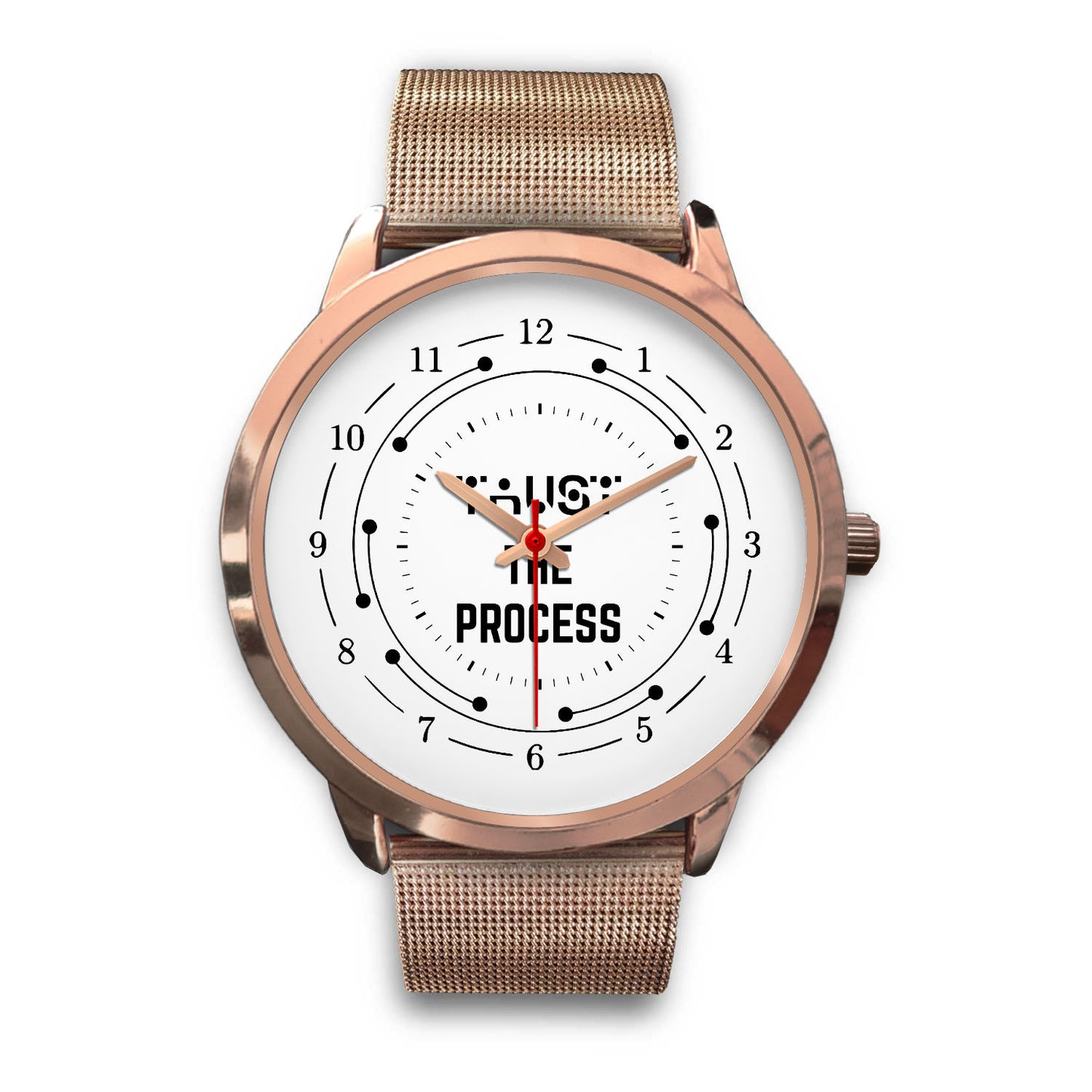 Trust The Process Rose Gold Watch Band Options-Rose Gold Watch-Digital Rawness